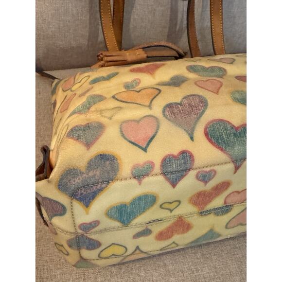 VINTAGE DOONEY & BOURKE Sweetheart Collection Scribble Heart Charm Shoulder Bag - Picture 12 of 16